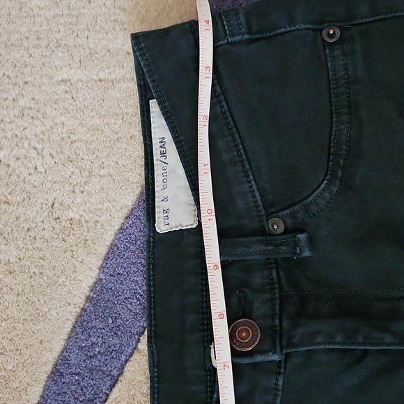 Rag & Bone Dark Green Skinny Leggings Jeans Size 27 - Picture 4 of 7